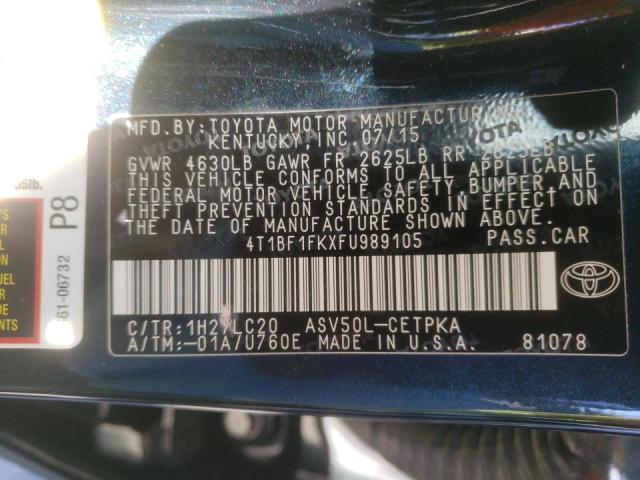 Photo 9 VIN: 4T1BF1FKXFU989105 - TOYOTA CAMRY LE 