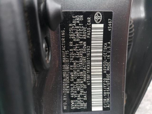 Photo 11 VIN: 4T1BF1FKXGU116262 - TOYOTA CAMRY LE 