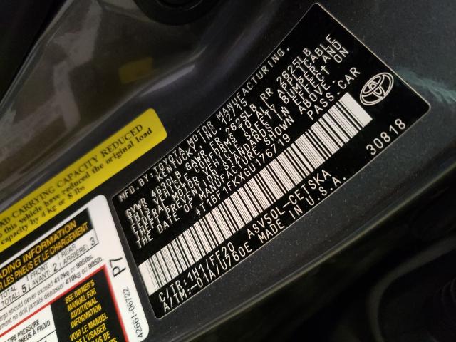 Photo 9 VIN: 4T1BF1FKXGU176719 - TOYOTA CAMRY LE 