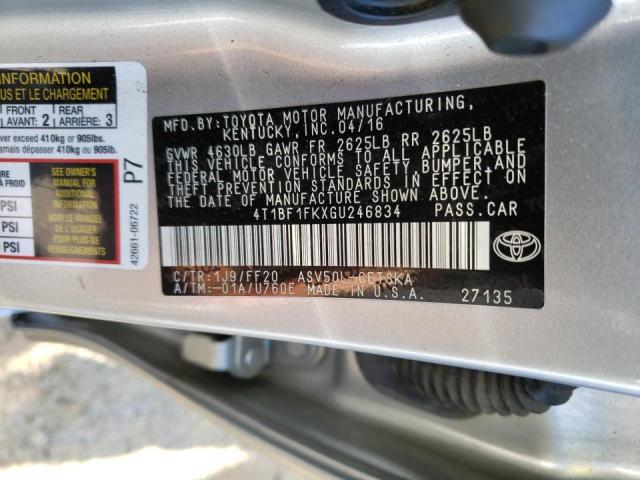 Photo 9 VIN: 4T1BF1FKXGU246834 - TOYOTA CAMRY LE 