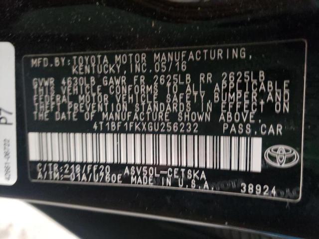 Photo 9 VIN: 4T1BF1FKXGU256232 - TOYOTA CAMRY LE 