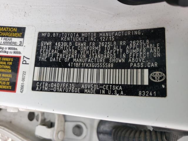 Photo 9 VIN: 4T1BF1FKXGU555588 - TOYOTA CAMRY LE 