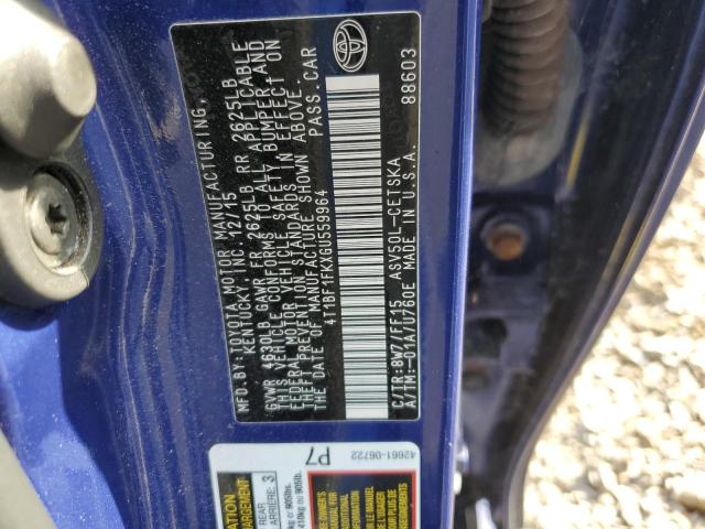 Photo 11 VIN: 4T1BF1FKXGU559964 - TOYOTA CAMRY LE 