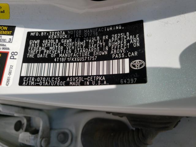 Photo 9 VIN: 4T1BF1FKXGU571757 - TOYOTA CAMRY LE 