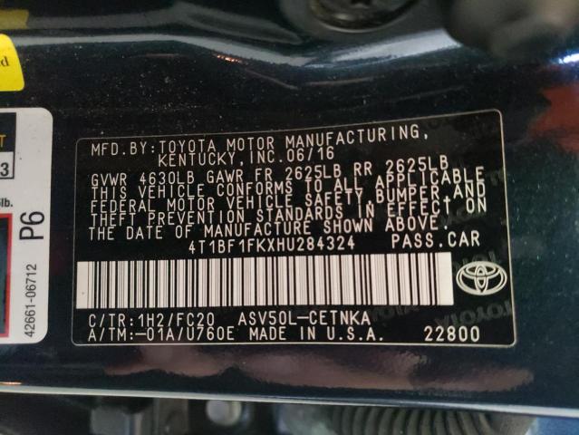 Photo 12 VIN: 4T1BF1FKXHU284324 - TOYOTA CAMRY LE 