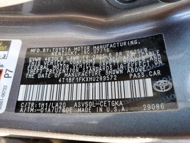 Photo 11 VIN: 4T1BF1FKXHU289572 - TOYOTA CAMRY LE 