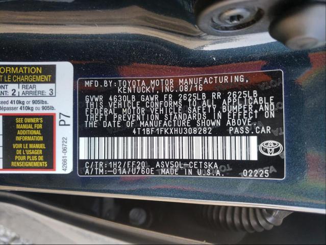 Photo 9 VIN: 4T1BF1FKXHU308282 - TOYOTA CAMRY LE 