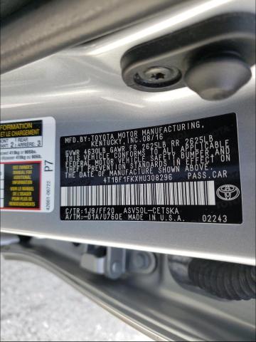 Photo 9 VIN: 4T1BF1FKXHU308296 - TOYOTA CAMRY LE 