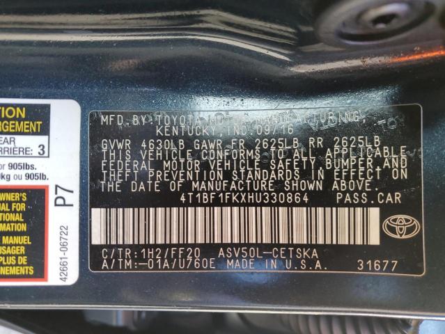 Photo 11 VIN: 4T1BF1FKXHU330864 - TOYOTA CAMRY 