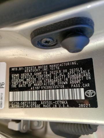 Photo 9 VIN: 4T1BF1FKXHU335708 - TOYOTA CAMRY LE 