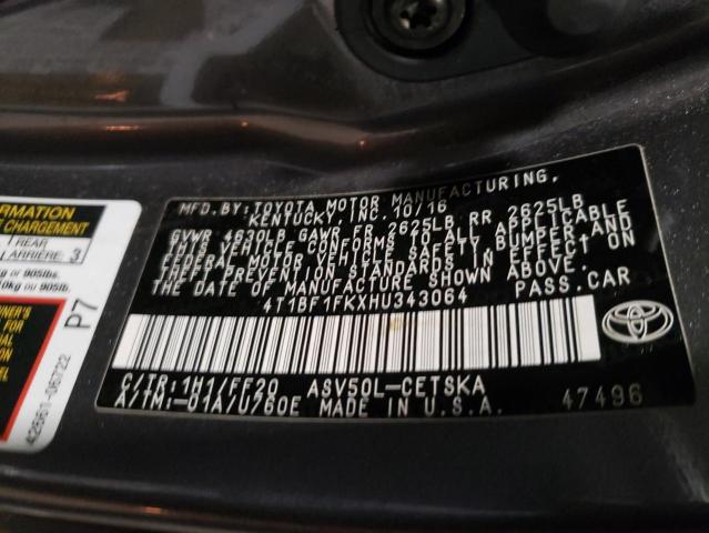 Photo 9 VIN: 4T1BF1FKXHU343064 - TOYOTA CAMRY LE 