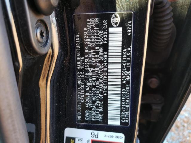 Photo 11 VIN: 4T1BF1FKXHU344988 - TOYOTA CAMRY 