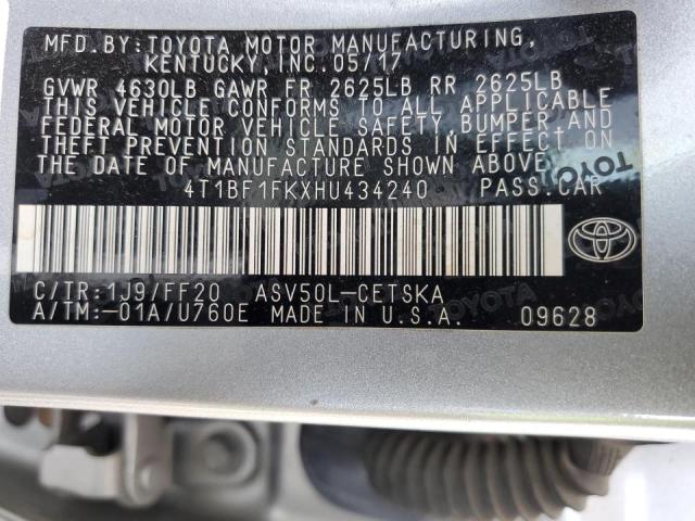 Photo 9 VIN: 4T1BF1FKXHU434240 - TOYOTA CAMRY SE A 