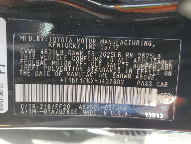 Photo 11 VIN: 4T1BF1FKXHU437882 - TOYOTA CAMRY 