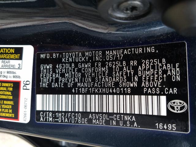 Photo 9 VIN: 4T1BF1FKXHU440118 - TOYOTA CAMRY LE 