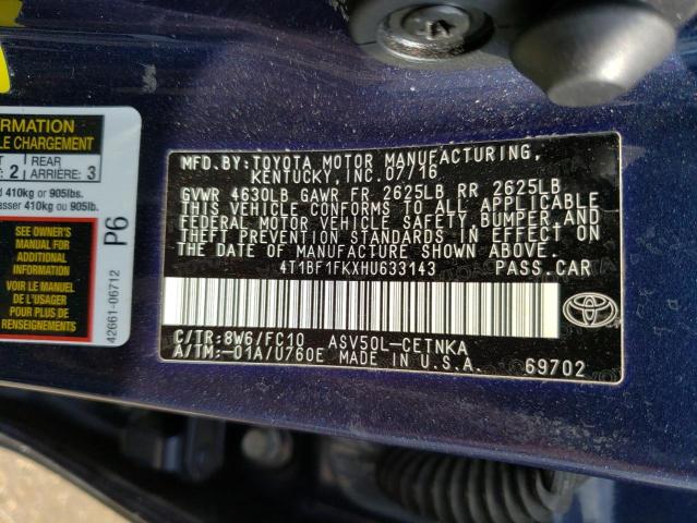 Photo 11 VIN: 4T1BF1FKXHU633143 - TOYOTA CAMRY LE 