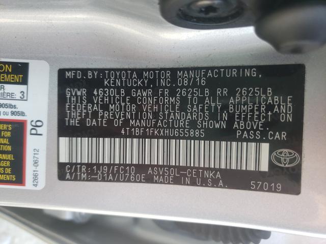 Photo 9 VIN: 4T1BF1FKXHU655885 - TOYOTA CAMRY LE 