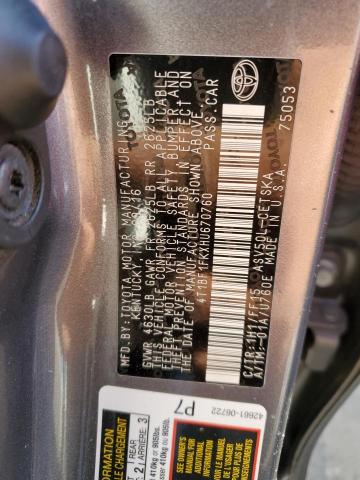 Photo 11 VIN: 4T1BF1FKXHU670760 - TOYOTA CAMRY 