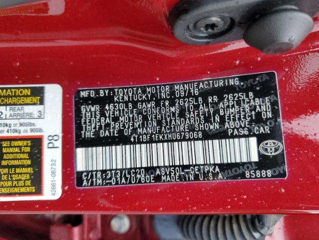 Photo 11 VIN: 4T1BF1FKXHU679068 - TOYOTA CAMRY 