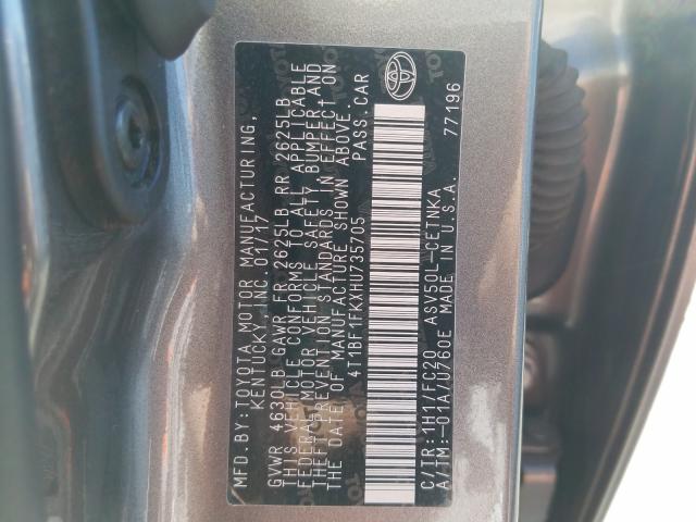 Photo 9 VIN: 4T1BF1FKXHU735705 - TOYOTA CAMRY LE 