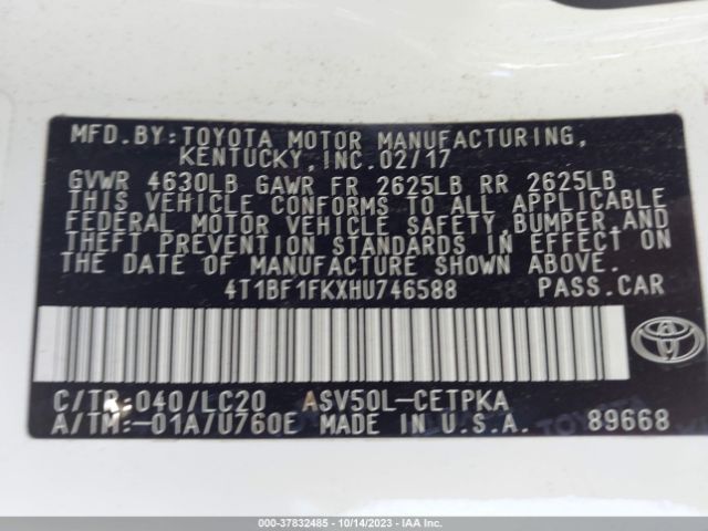 Photo 8 VIN: 4T1BF1FKXHU746588 - TOYOTA CAMRY 