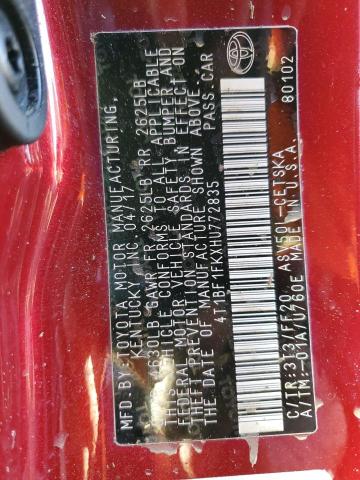 Photo 11 VIN: 4T1BF1FKXHU772835 - TOYOTA CAMRY 