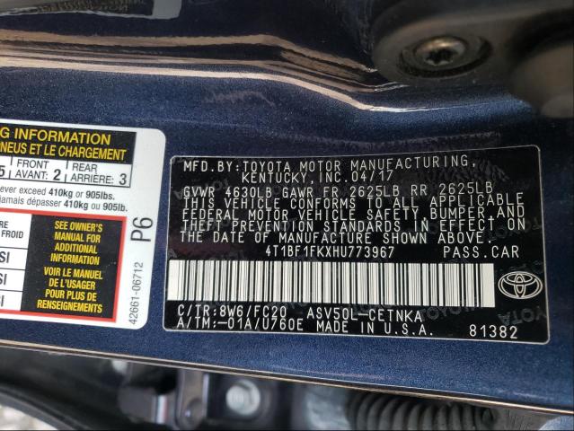 Photo 9 VIN: 4T1BF1FKXHU773967 - TOYOTA CAMRY LE 