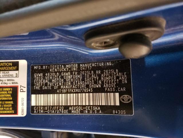 Photo 12 VIN: 4T1BF1FKXHU776545 - TOYOTA CAMRY 