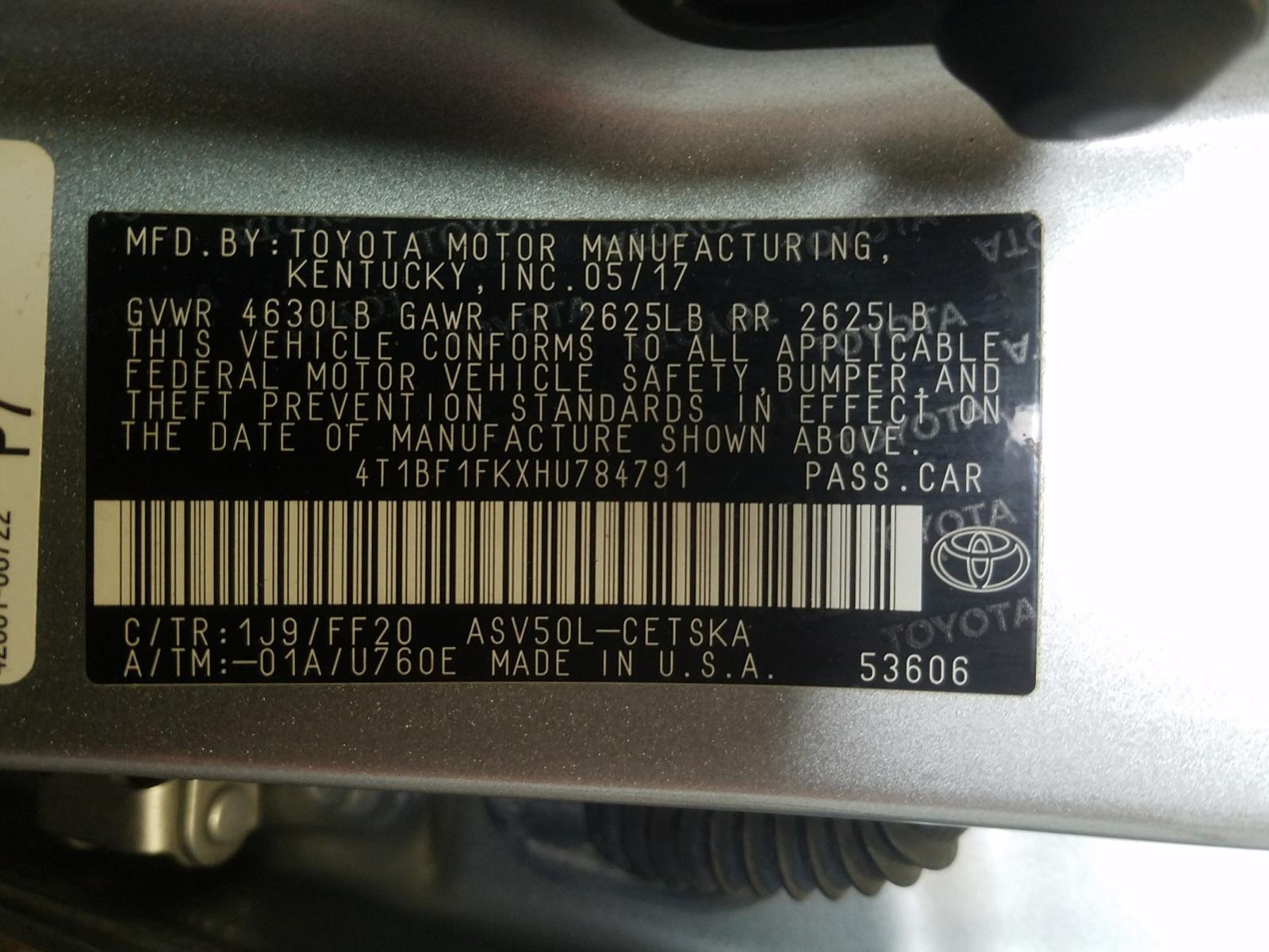 Photo 9 VIN: 4T1BF1FKXHU784791 - TOYOTA CAMRY LE 