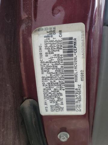 Photo 11 VIN: 4T1BF22K8VU014094 - TOYOTA CAMRY CE 