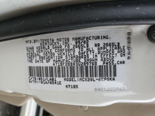 Photo 12 VIN: 4T1BF28B03U289768 - TOYOTA AVALON 