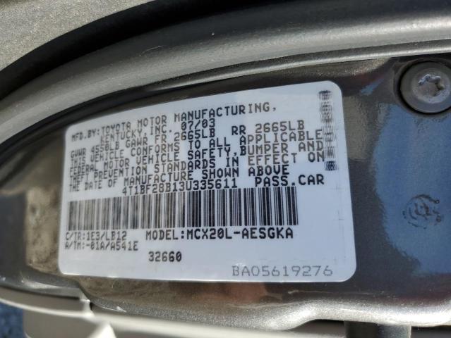 Photo 12 VIN: 4T1BF28B13U335611 - TOYOTA AVALON 