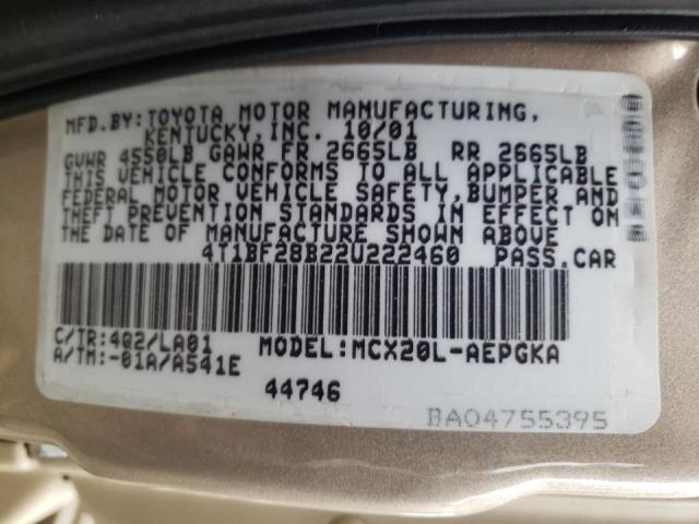 Photo 9 VIN: 4T1BF28B22U222460 - TOYOTA AVALON XL 