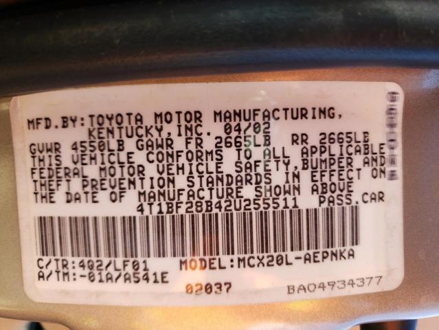 Photo 11 VIN: 4T1BF28B42U255511 - TOYOTA AVALON 