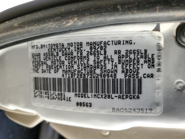 Photo 11 VIN: 4T1BF28B73U290948 - TOYOTA AVALON XL 