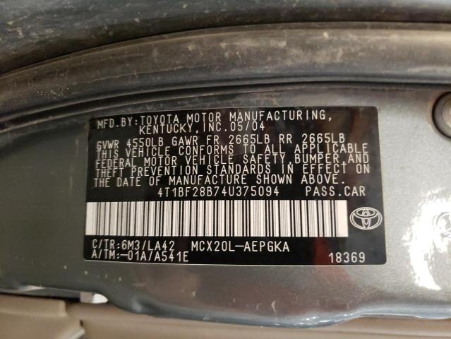 Photo 11 VIN: 4T1BF28B74U375094 - TOYOTA AVALON 