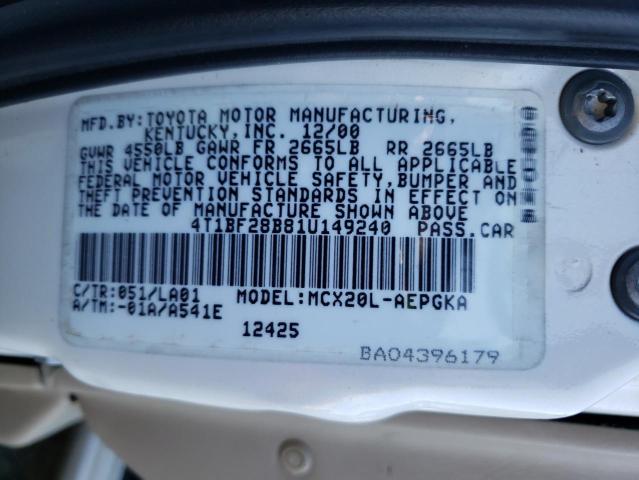 Photo 11 VIN: 4T1BF28B81U149240 - TOYOTA AVALON XL 