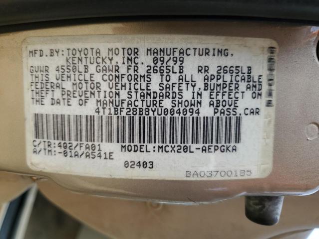 Photo 11 VIN: 4T1BF28B8YU004094 - TOYOTA AVALON 