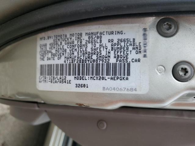 Photo 11 VIN: 4T1BF28B8YU087932 - TOYOTA AVALON XL 