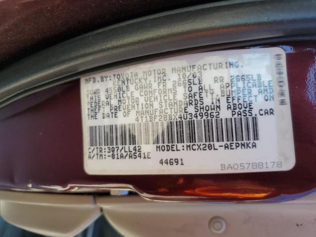 Photo 11 VIN: 4T1BF28BX4U349962 - TOYOTA AVALON XL 