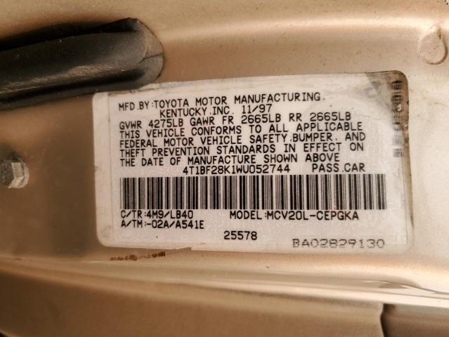 Photo 11 VIN: 4T1BF28K1WU052744 - TOYOTA CAMRY 