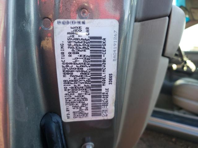 Photo 11 VIN: 4T1BF28K1YU114582 - TOYOTA CAMRY 