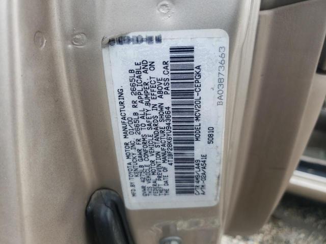 Photo 11 VIN: 4T1BF28K6YU943664 - TOYOTA CAMRY LE 