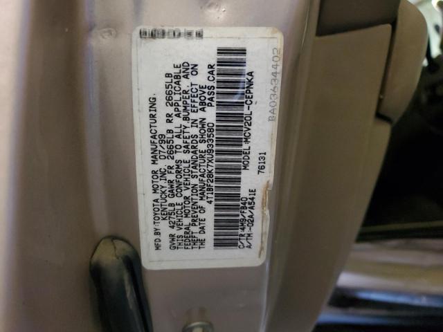 Photo 11 VIN: 4T1BF28K7XU933580 - TOYOTA CAMRY LE 