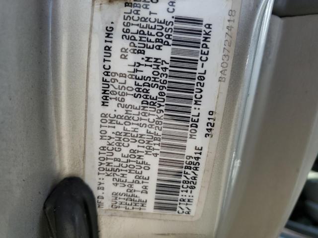 Photo 11 VIN: 4T1BF28K9YU096347 - TOYOTA CAMRY LE 