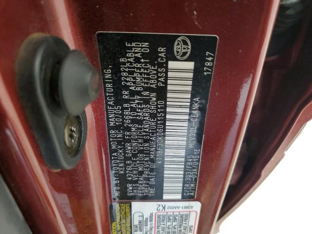 Photo 11 VIN: 4T1BF30K06U115110 - TOYOTA CAMRY LE 