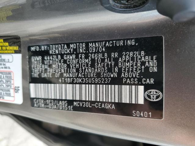 Photo 11 VIN: 4T1BF30K35U595237 - TOYOTA CAMRY LE 