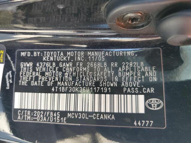 Photo 11 VIN: 4T1BF30K36U117191 - TOYOTA CAMRY LE 