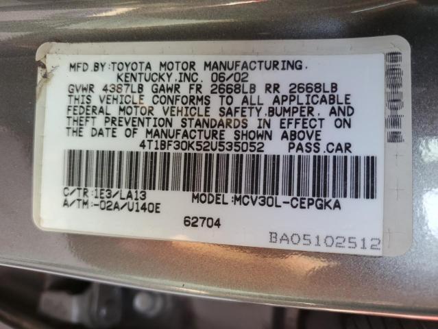 Photo 11 VIN: 4T1BF30K52U535052 - TOYOTA CAMRY 