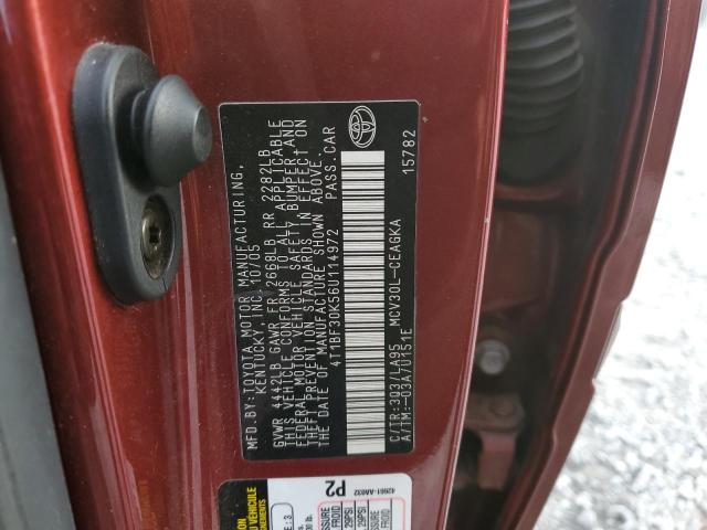 Photo 11 VIN: 4T1BF30K56U114972 - TOYOTA CAMRY LE 